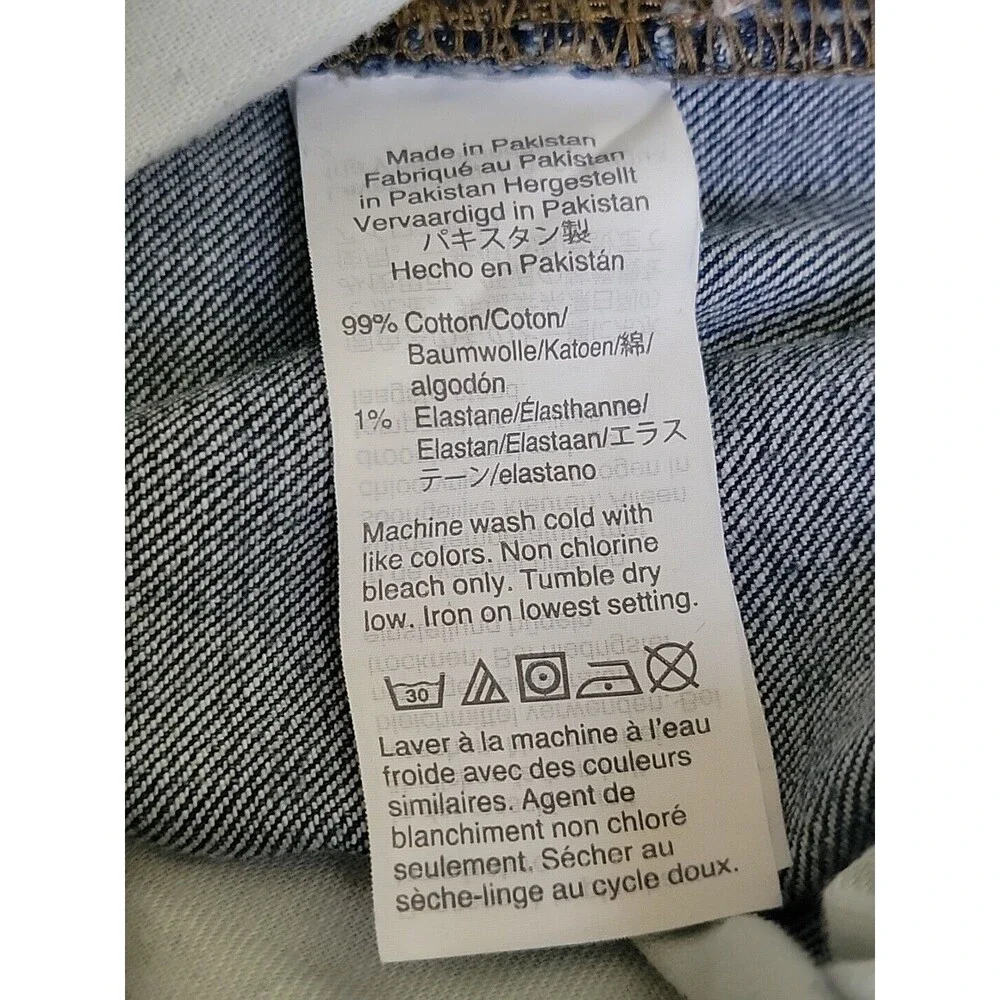 J Crew Outfitters Jeans Mens 33 34x33 Slim Straight Mid Rise Blue Stretch Preppy
